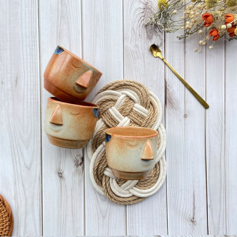 Handmade Espresso Cups With Smile