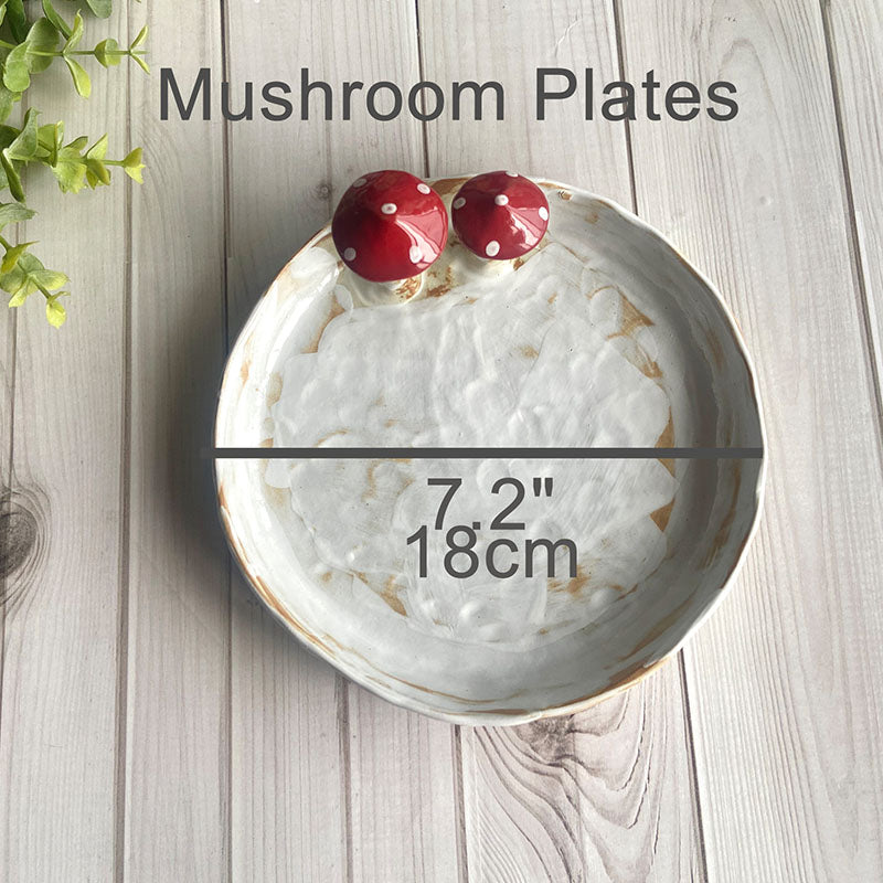 Handmade ceramic mushroom cup set