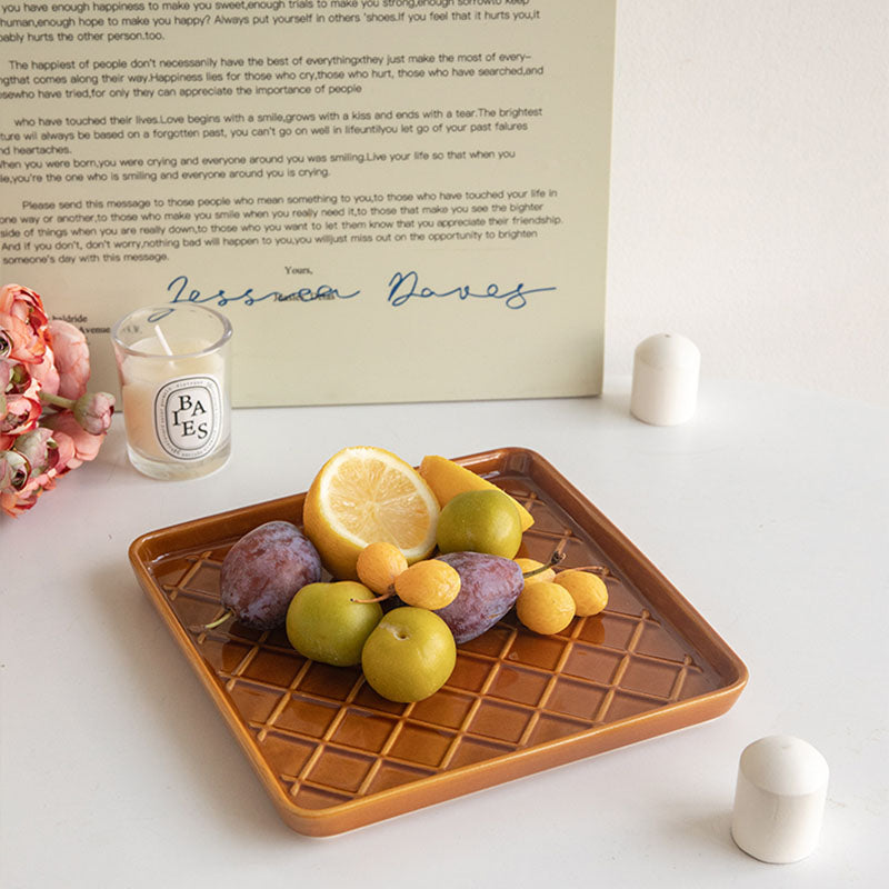 Square Checkered Tray|Jewelry Trays