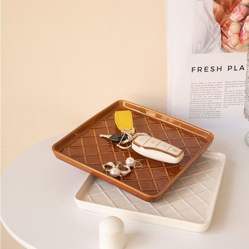 Square Checkered Tray|Jewelry Trays