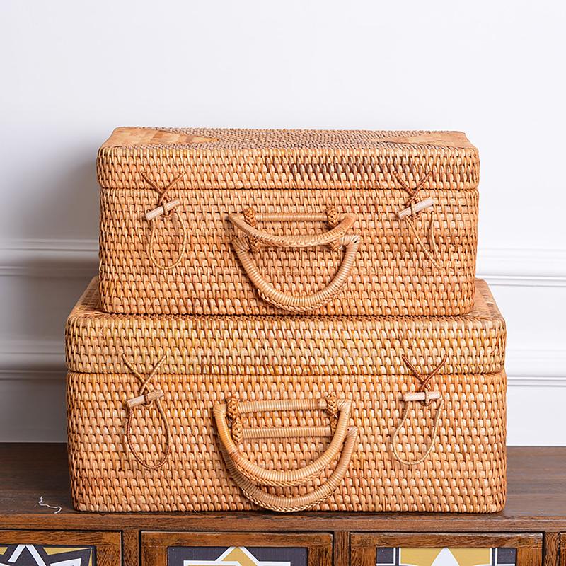 wicker suitcase
