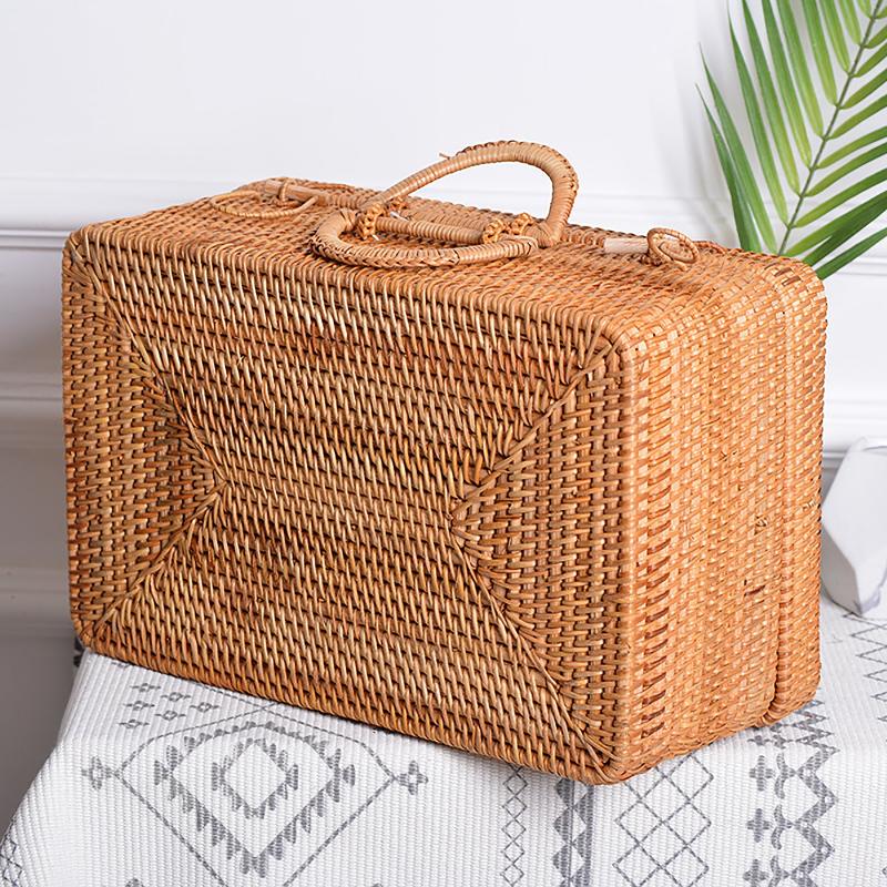 wicker suitcase