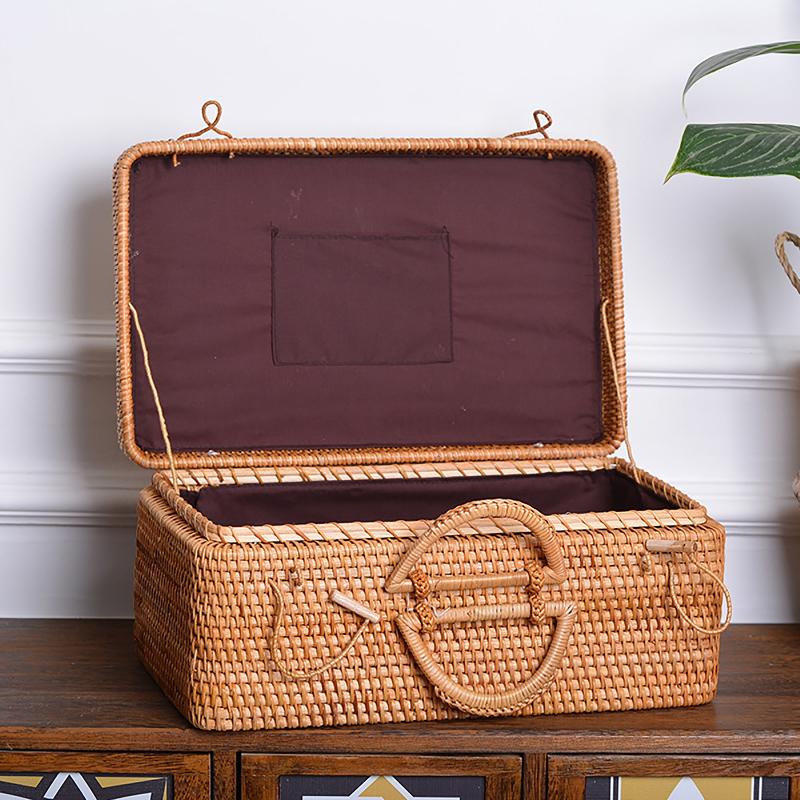 wicker suitcase