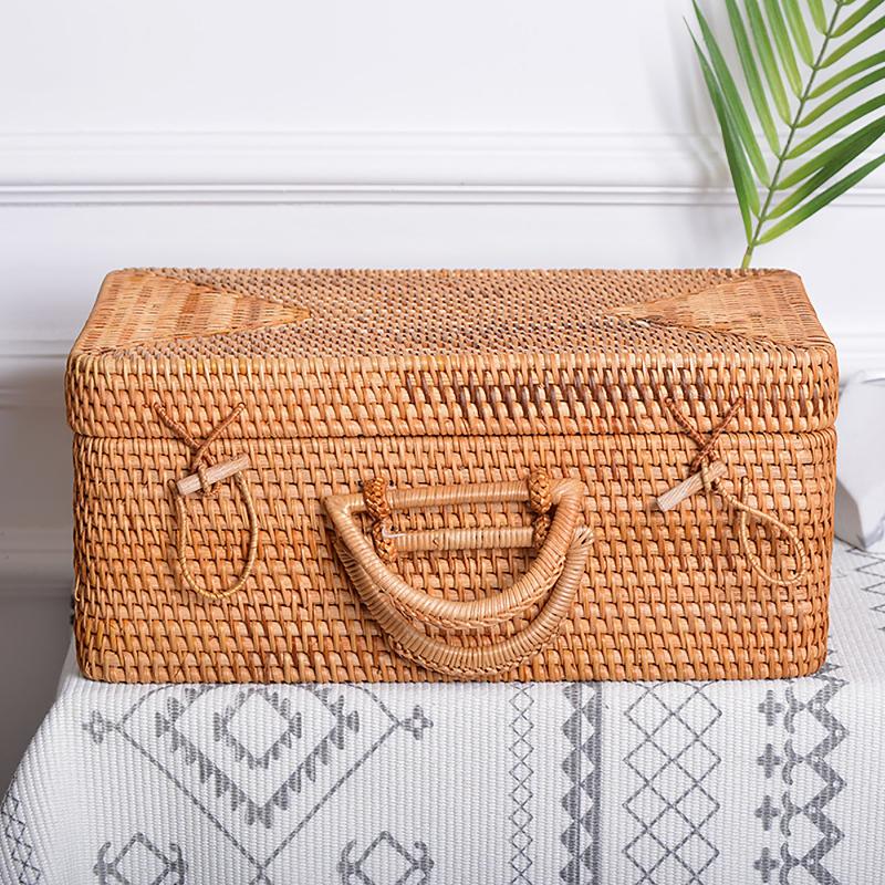 wicker suitcase