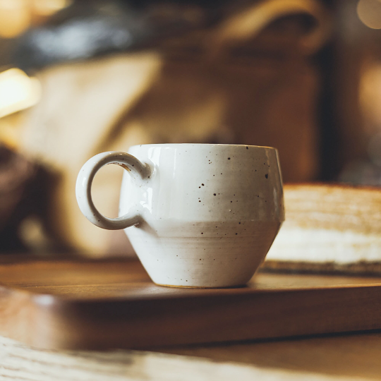 120 milliliters / 4 oz Handmade Beige Espresso Cups