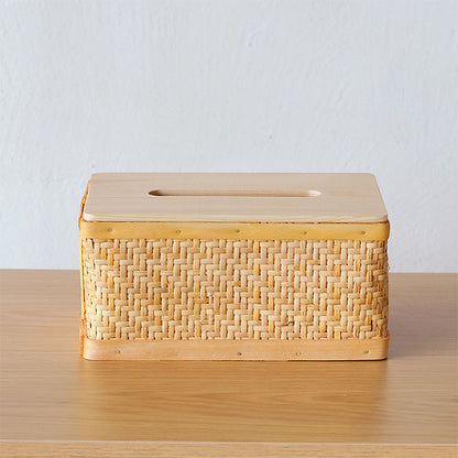 Rattan Tissue Box Cover｜Desktop Organizers