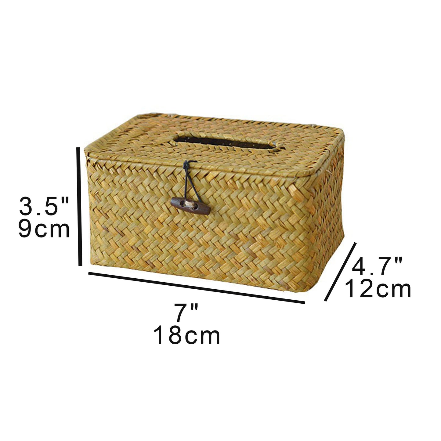 Seagrass handwoven tissue box