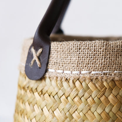 Handwoven seagrass basket