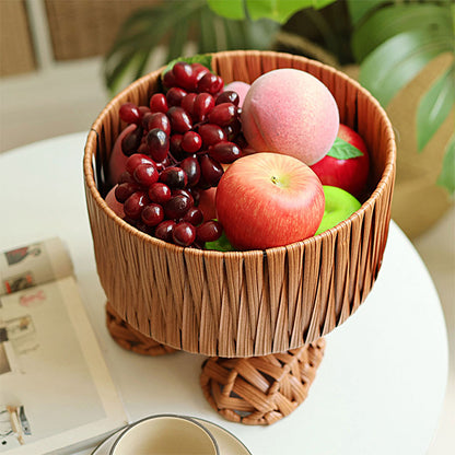 Lovely rattan basket with feet|Coffee Table Storage