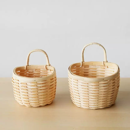 Small Handmade Woven Onion Basket