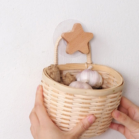 Small Handmade Woven Onion Basket