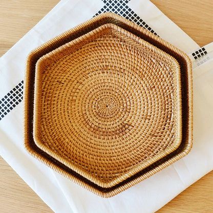 rattan platter