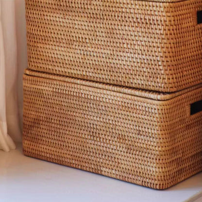 Large Wicker Basket with Detachable