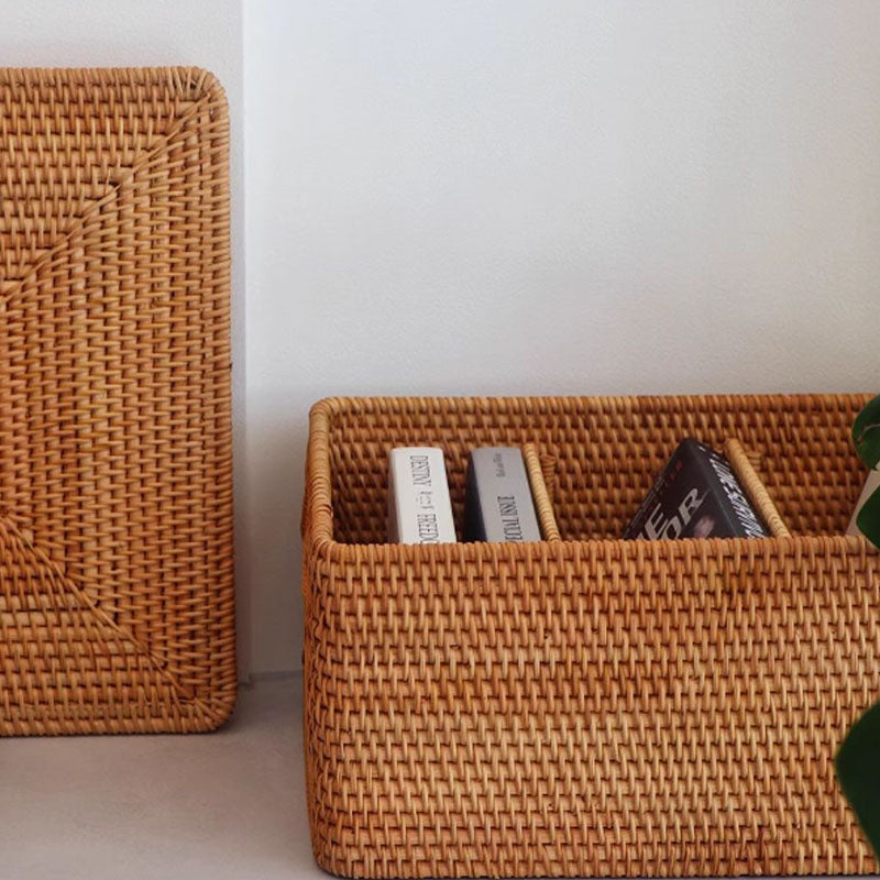 Large Wicker Basket with Detachable