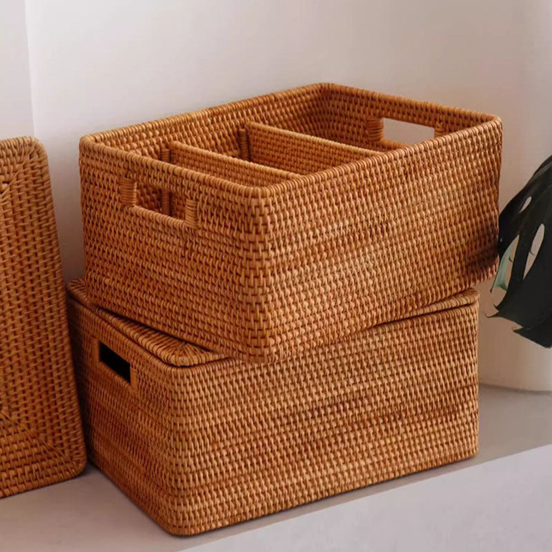 Large Wicker Basket with Detachable