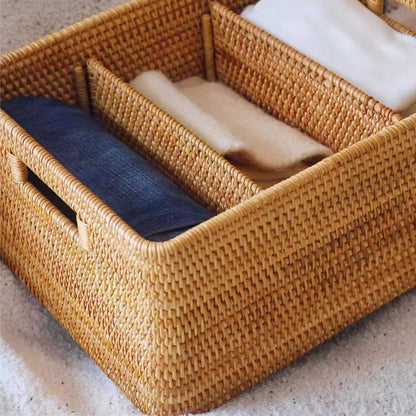 Large Wicker Basket with Detachable