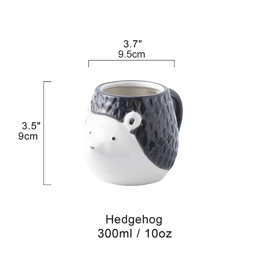 Cute unique hedgehog mug