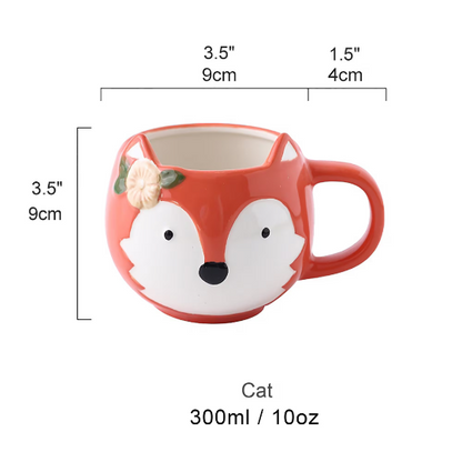 Raccoon Mug Colorgul Animal shape mug