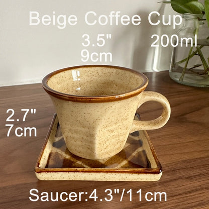 200ml / 6.7oz Ceramic Coffee Cup With Saucer