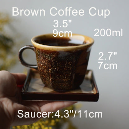 200ml / 6.7oz Ceramic Coffee Cup With Saucer