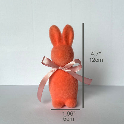 Set Of 2 Lovely Flocked Rabbit | Party Decoration