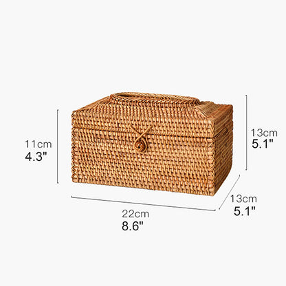 Rattan Tissue Box Cover