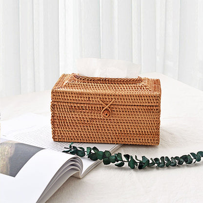 Rattan Tissue Box Cover