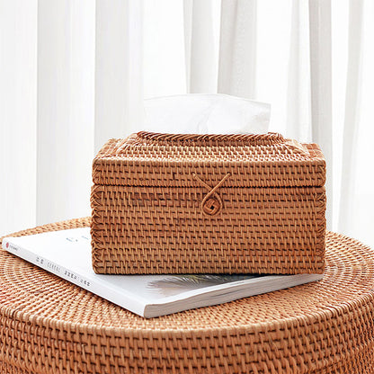 Rattan Tissue Box Cover