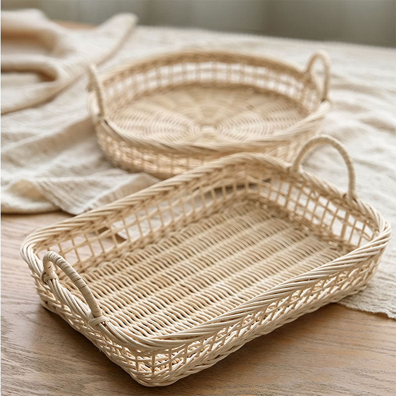 White Serving Trays With Handles | Kitchen Organizer