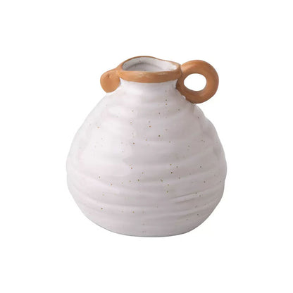 Retro Beige Ceramic Vase