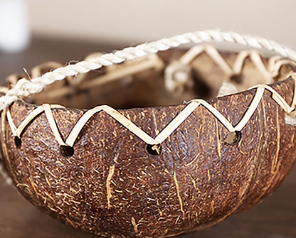 Hanging Coconut Shell Planter