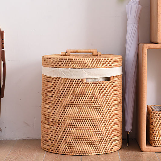 Large Rattan Laundry Basket for Home Storage