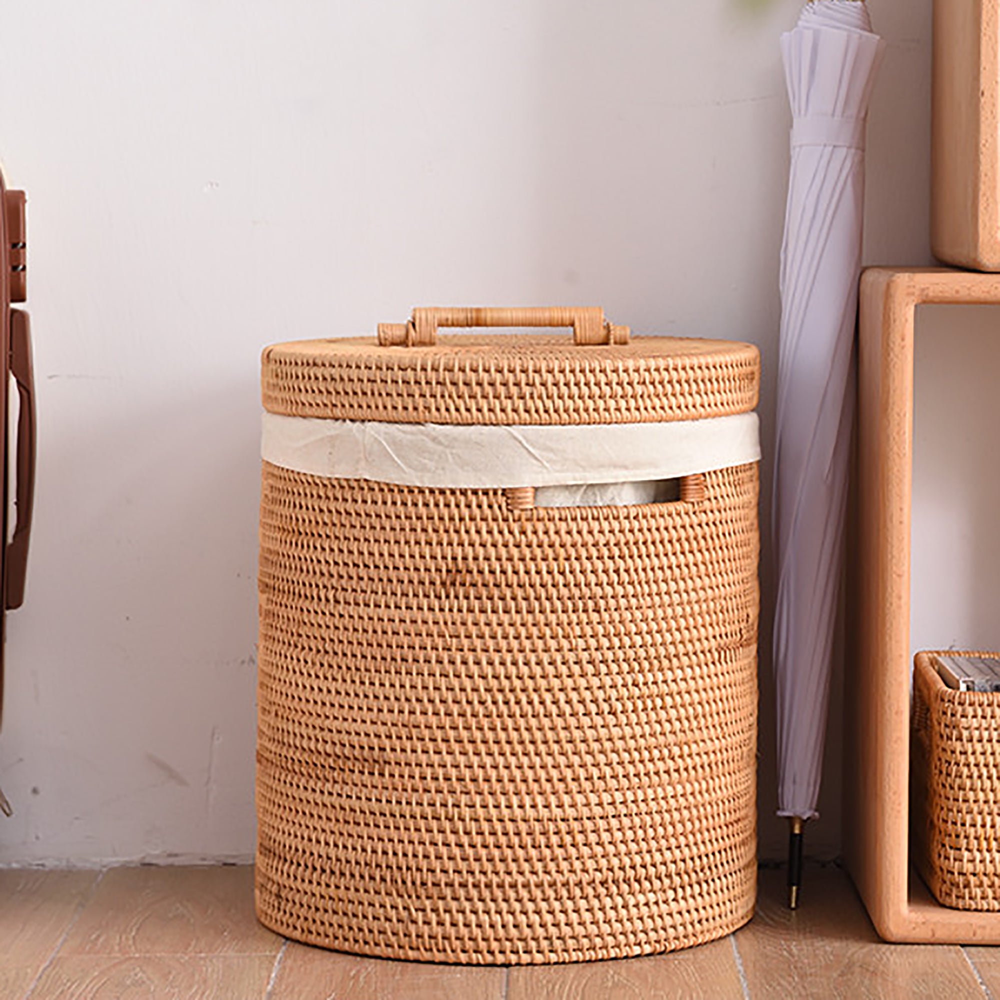 Large Laundry Storage Basket for Clothes, Oversized Rattan Storage Bas –  artworkcanvas