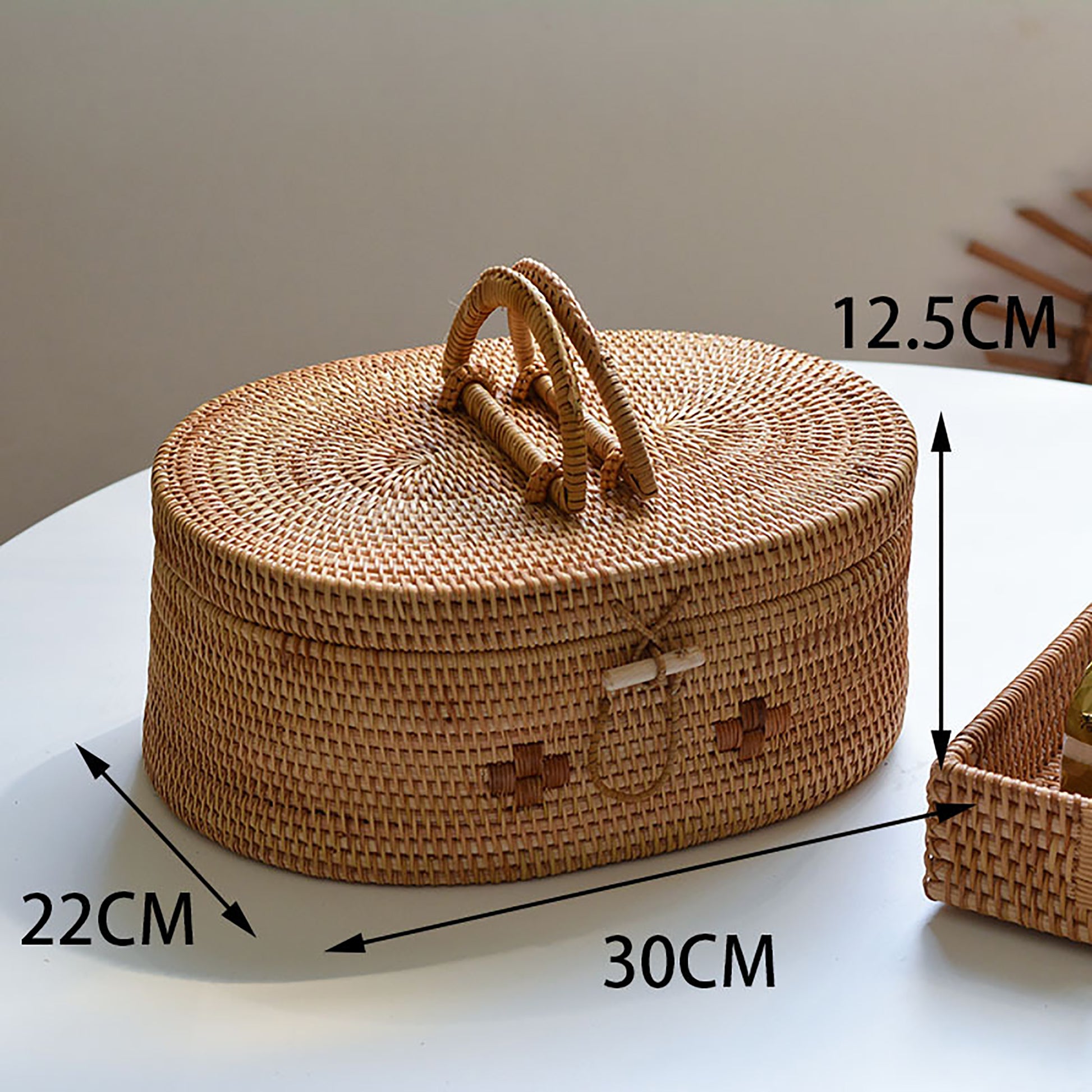 wicker baskets with handle