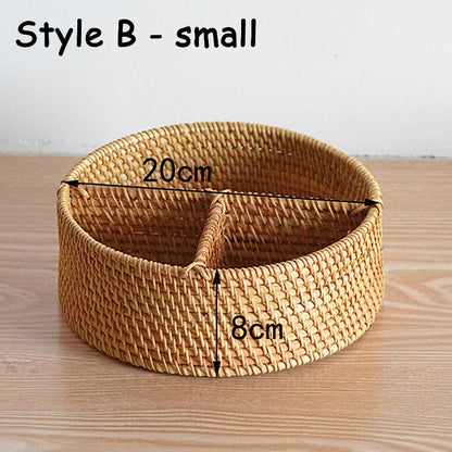 Wicker Catchall Storage Basket for Table Top