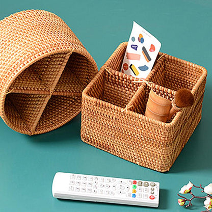 Wicker Catchall Storage Basket for Table Top