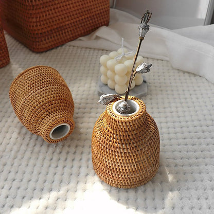 Rattan Vase | Coffee Table Decorations