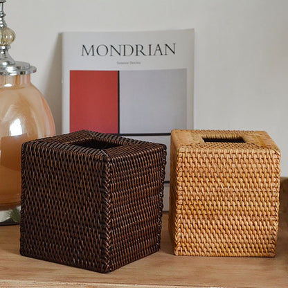 Rattan Tissue Box Cover