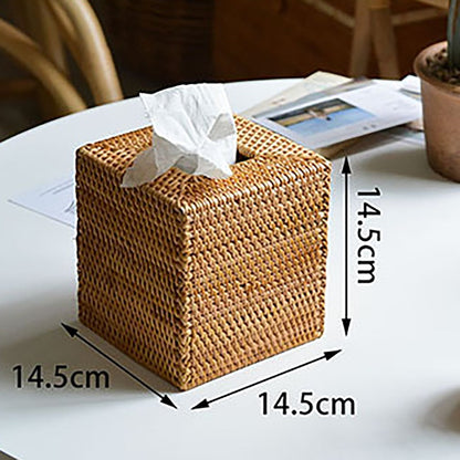 Rattan Tissue Box Cover,